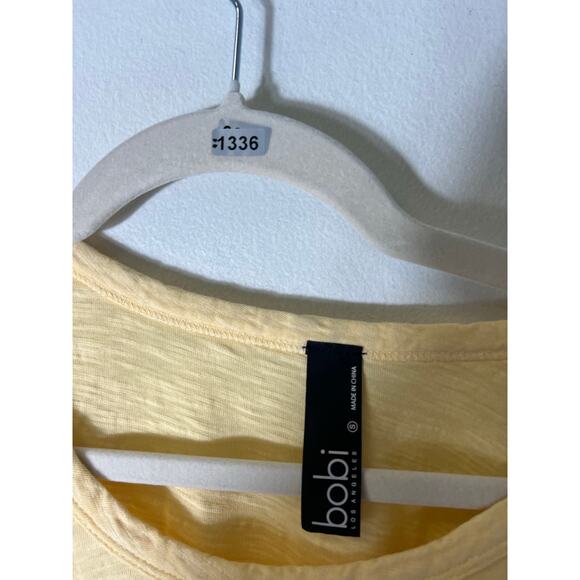Bobi Yellow Scoop Neck Short Sleeve Tee Size Small - Picture 3 of 3